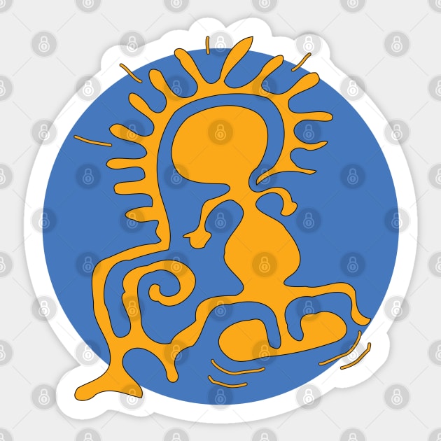 petroglyph yellow pet Sticker by Ricogfx